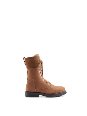 The Shearling Lined Anglesey - Cognac Nubuck