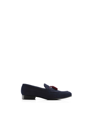 The Bedingfeld - Navy & Burgundy Suede