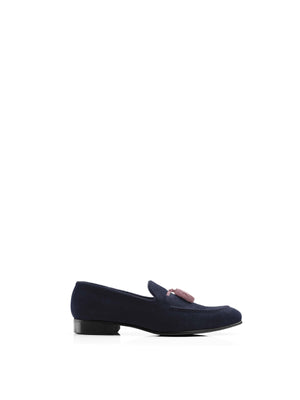 The Bedingfeld  - Navy &amp; Pink Suede