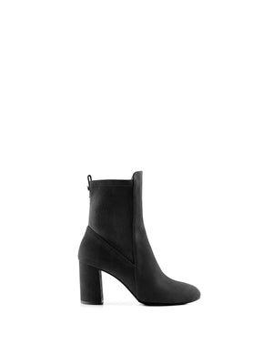 The Heeled Belgravia Ankle - Black Suede