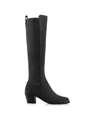 The Heeled Belgravia - Black Suede
