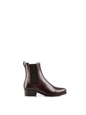 The Brogued Chelsea - Mahogany