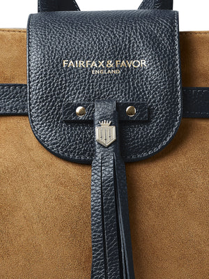 The Windsor Backpack - Tan & Navy