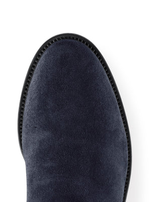 The Heeled Regina (Navy Blue) Sporting Fit - Suede Boot