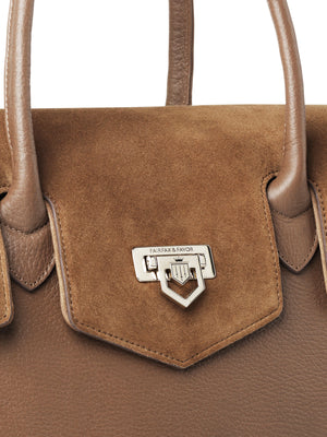 The Loxley Shoulder Bag - Tan Suede