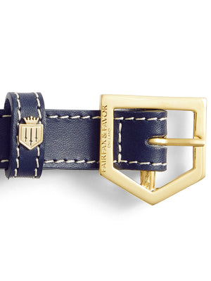 Fitzroy Dog Collar - Navy Leather