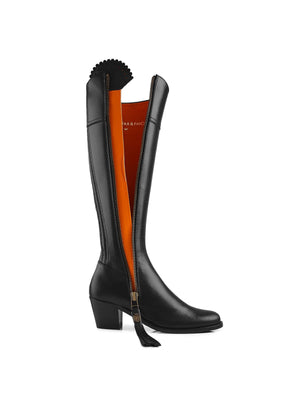 The Heeled Regina (Black) Narrow Fit - Leather Boot