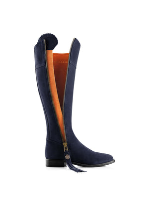 The Regina (Navy Blue) Narrow Fit - Suede Boot