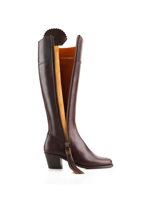 The Heeled Regina (Mahogany) Regular Fit - Leather Boot