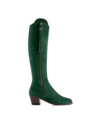 The Heeled Regina (Emerald Green) Regular Fit - Suede Boot
