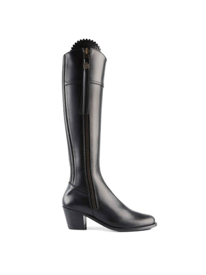 The Heeled Regina (Black) Regular Fit - Leather Boot