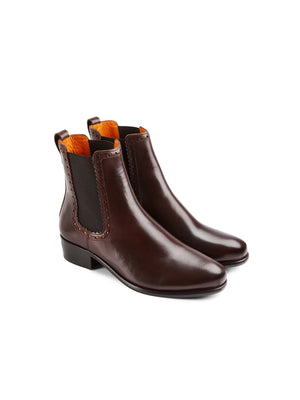The Brogued Chelsea - Mahogany