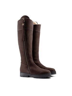 The Shearling Lined Regina (Chocolate) Sporting Fit - Nubuck Boot