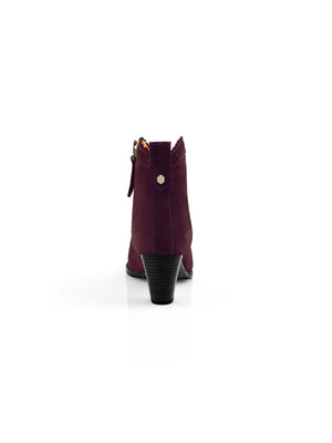 The Regina Ankle Boot - Plum