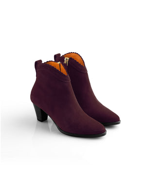 The Regina Ankle Boot - Plum