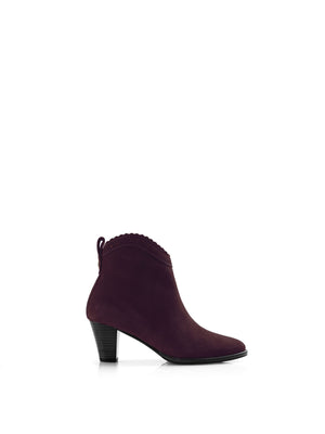 The Regina Ankle Boot - Plum