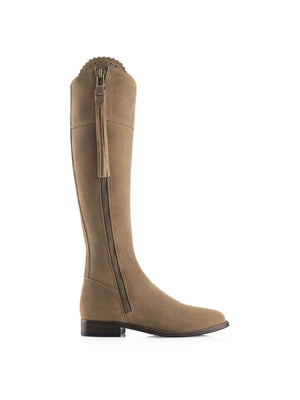 The Regina (Narrow Fit) - Taupe Suede