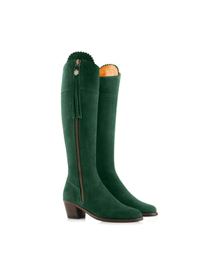The Heeled Regina (Emerald Green) Regular Fit - Suede Boot
