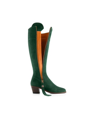 The Heeled Regina (Emerald Green) Regular Fit - Suede Boot