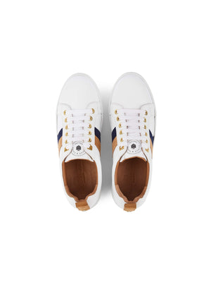 The Alexandra - White - Tan & Navy