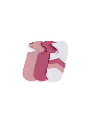 The Signature Women's Trainer Socks - White & Pink
