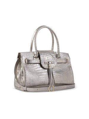 The Windsor Handbag - Champagne Croc
