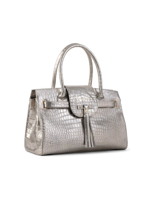The Windsor Handbag - Champagne Croc