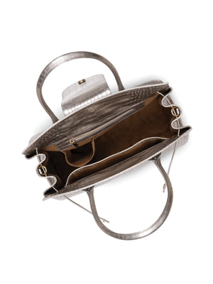 The Windsor Handbag - Champagne Croc