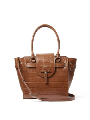The Windsor Tote - Tan Croc